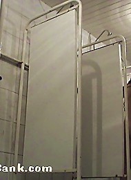 Marvel at sexy babe in shower cabin with spy cam